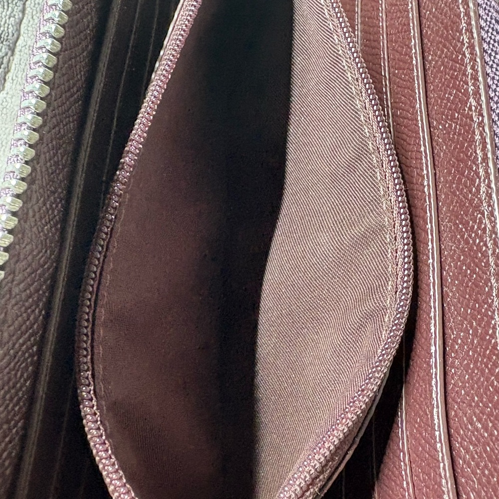 Coach Metallic Purple Zip Wallet - Picture 4 of 8